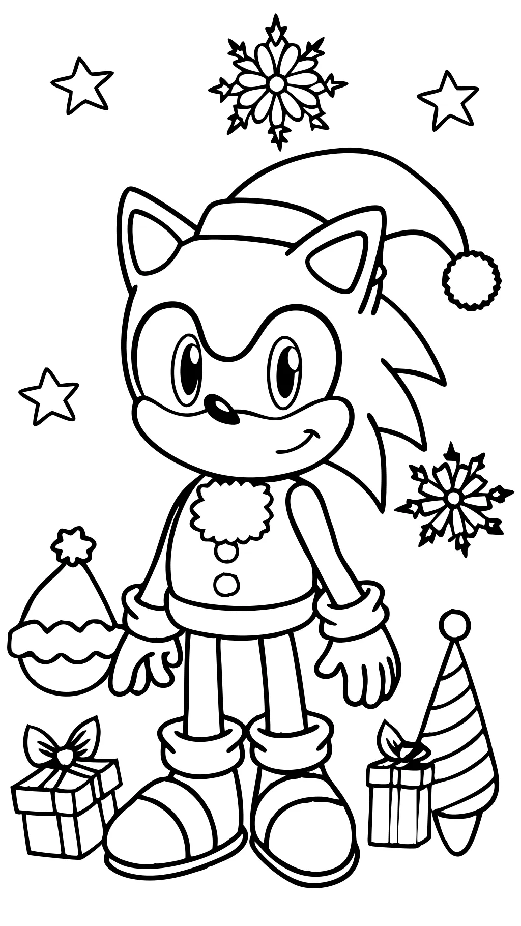 Sonic Christmas Coloring Pages